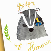 Badger of Honor, carte de voeux de Nicole Janes