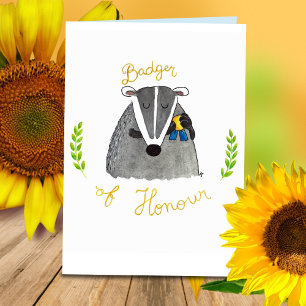 Badger of Honor, carte de voeux de Nicole Janes