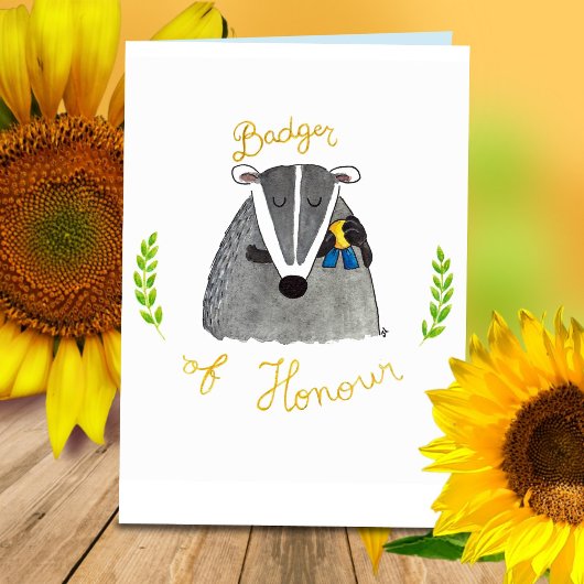 Badger of Honor, carte de voeux de Nicole Janes