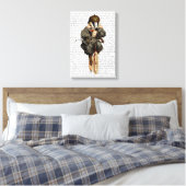Badger op  fiets canvas afdruk (Insitu (Slaapkamer))