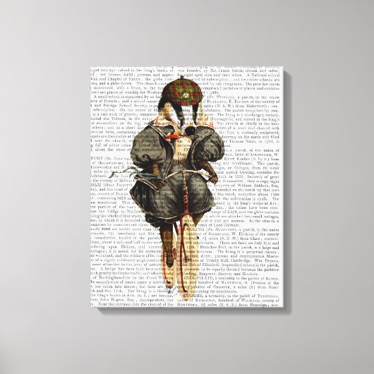 Badger op fiets canvas afdruk (Voorkant)