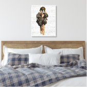 Badger op fiets canvas afdruk (Insitu (Slaapkamer))