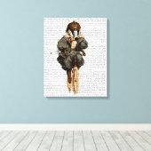 Badger op fiets canvas afdruk (Insitu (Houten vloer))