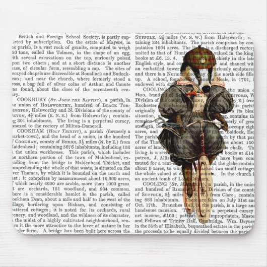 Badger op fiets muismat (Voorkant)