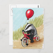 Badger op Play briefkaart (Voorkant / Achterkant)