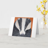 Badger print. kaart (Gele Bloem)