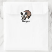 Badger. Ronde Sticker (Tas)