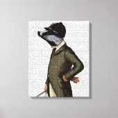 Badger The Rider Portrait Canvas Afdruk (Voorkant)