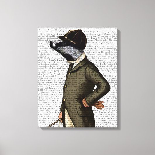 Badger The Rider Portrait Canvas Afdruk (Voorkant)