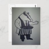 Badger uit Wind in de Wilgen Briefkaart (Voorkant / Achterkant)