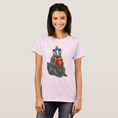 Badger verjaardagsfeest pet t-shirt (Voorkant volledig)
