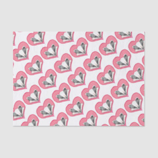 Badger Wild Animal Heart Pink Cute Love Funny Tissuepapier