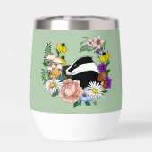 Badger wilde bloemen champignons groen (Achterkant)