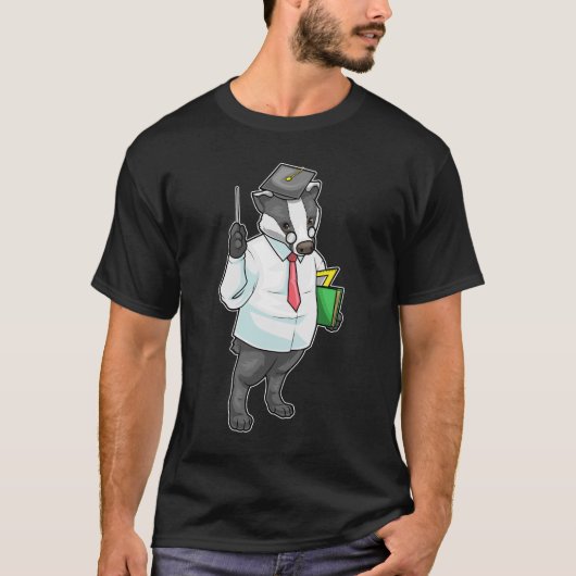 Badger Wiskunde Teacher T-shirt (Voorkant)