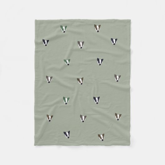 Badger Woodland Creature Fleece Deken (Voorkant)