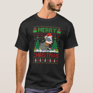 Badger Xmas Boom verlicht de lelijke kerstman T-shirt