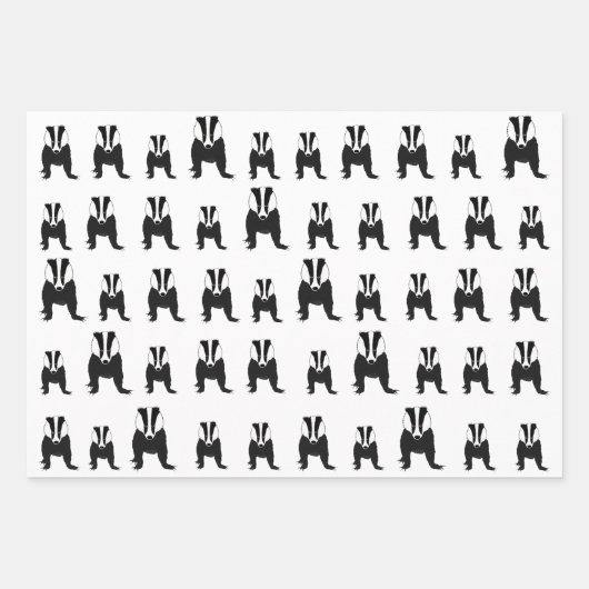 Badgers die papierbladen overvullen inpakpapier vel (Voorkant 3)