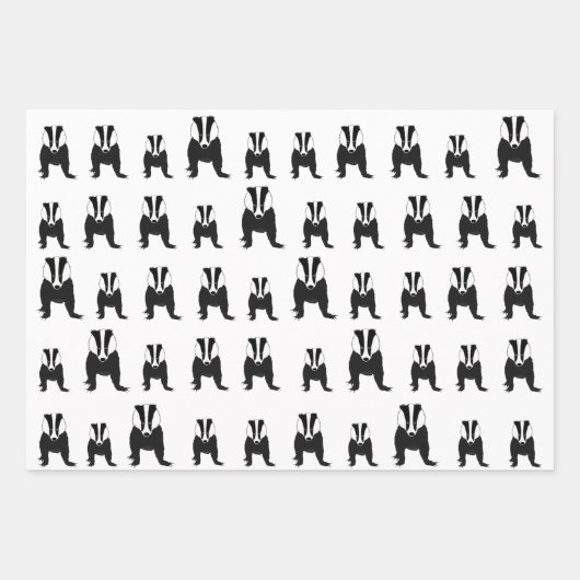 Badgers die papierbladen overvullen inpakpapier vel (Voorkant 2)