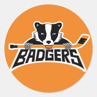 Badgers Hockey Logo Ronde Sticker