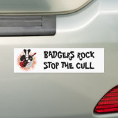 Badgers rocksticker bumpersticker (Op auto)