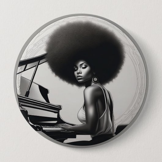 badges afrro  ronde button 4,0 cm (Voorkant)