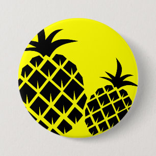 Badges Ananas jaune et noir