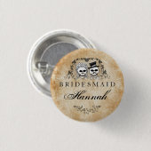 Badges Avec Agrafe Les squelettes de Halloween brunissent la (Devant & derrière)