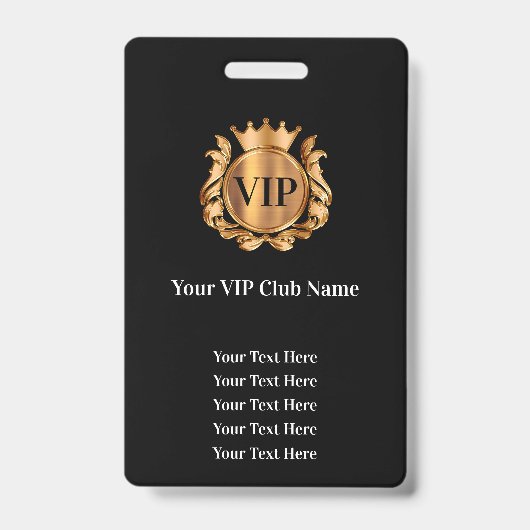 Badges d'adhésion au club VIP Budget Classy (Avant)