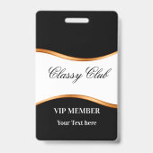 Badges de club pour invités VIP Classy (Arrière)