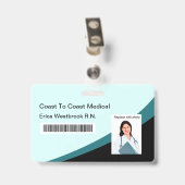 Badges de code-barres pour carte d'identité photo (Arrière avec clip)