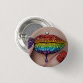 Badges de la fierté - Rainbow Lipstick Lesbian (Devant & derrière)