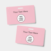 Badges de logo rose (Avant & arrière)