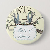 Badges de mariage oiseaux de l'amour Bluebird vint (Devant)