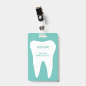 Badges de nom de cabinet dentaire avec logo de den (Avant avec clip)