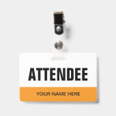 Badges de nom de participants pour les événements (Avant avec clip)