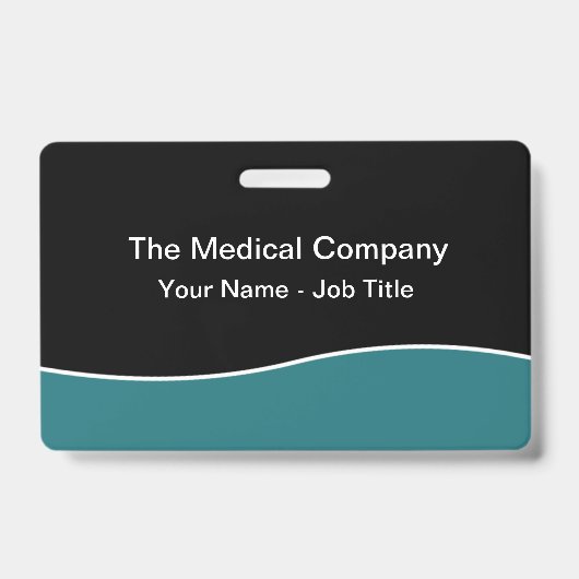 Badges de nom de personnel à budget minimal modern (Avant)