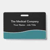 Badges de nom de personnel à budget minimal modern (Arrière)