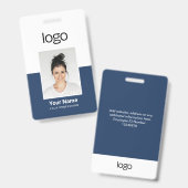 Badges de nom de photo d'employé personnalisés (Avant & arrière)