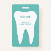 badges de nom de pratique dentaire avec logo de de (Devant)