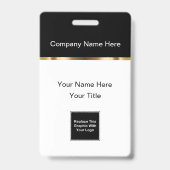 Badges de nom d'entreprise avec logo élégant (Avant)