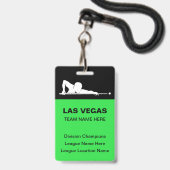 Badges de nom d'équipe en gros thème Billard de La (Avant avec lanière)