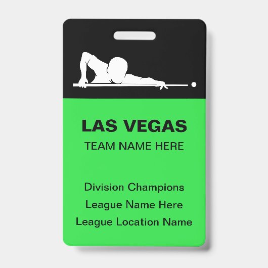 Badges de nom d'équipe en gros thème Billard de La (Avant)