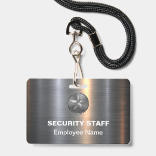 Badges de nom du personnel de sécurité de la socié