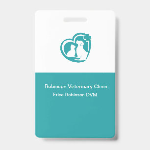 Badges de nom du personnel du cabinet vétérinaire