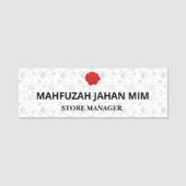 Badges de nom personnalisés | Gravé, Brodé (Devant)