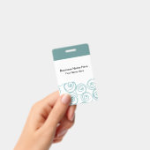 Badges de nom sarcelle tendance à petit prix (Manuel / portable)