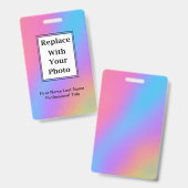 Badges de photo d'identité professionnels de budge (Avant & arrière)