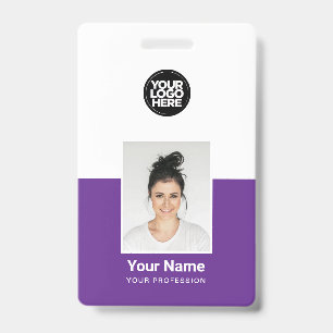 Badges de sécurité d'entreprise avec photo d'emplo