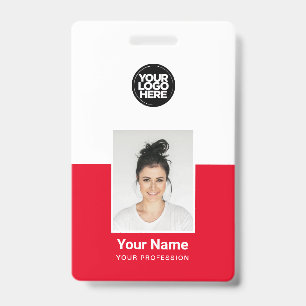 Badges de sécurité d'entreprise avec photo d'emplo