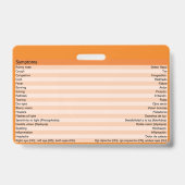 Badges d'espagnol médical en optométrie (Arrière)